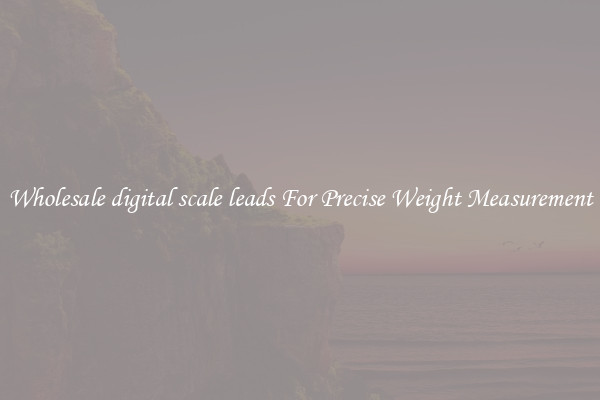 Wholesale digital scale leads For Precise Weight Measurement