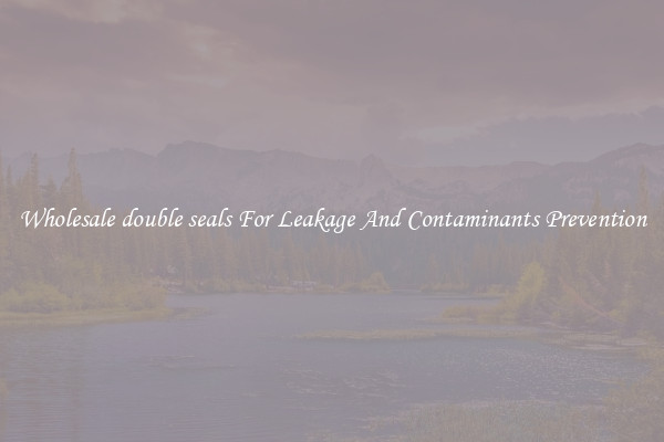 Wholesale double seals For Leakage And Contaminants Prevention