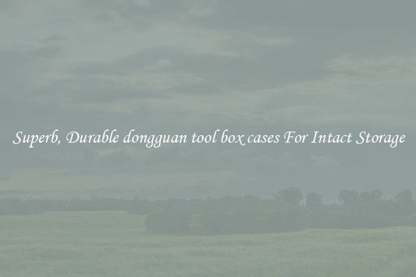 Superb, Durable dongguan tool box cases For Intact Storage