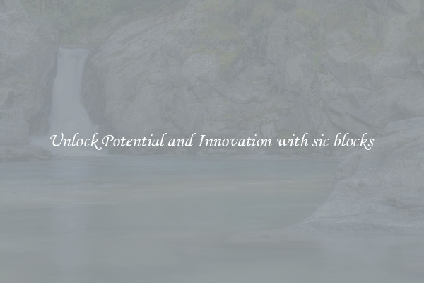 Unlock Potential and Innovation with sic blocks 