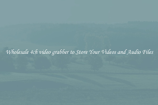 Wholesale 4ch video grabber to Store Your Videos and Audio Files
