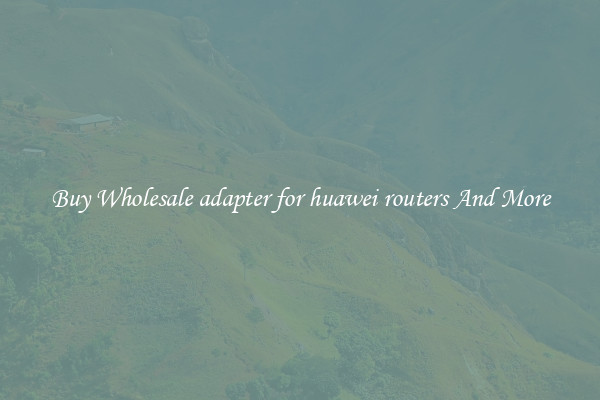 Buy Wholesale adapter for huawei routers And More