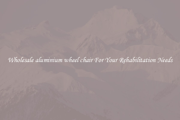 Wholesale aluminium wheel chair For Your Rehabilitation Needs
