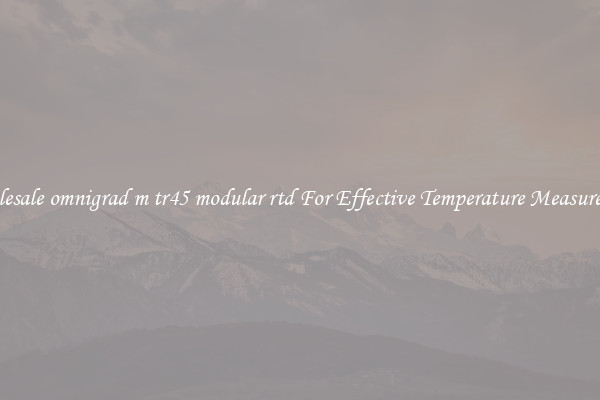 Wholesale omnigrad m tr45 modular rtd For Effective Temperature Measurement