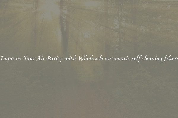 Improve Your Air Purity with Wholesale automatic self cleaning filters
