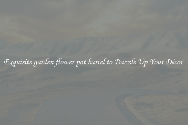 Exquisite garden flower pot barrel to Dazzle Up Your Décor 