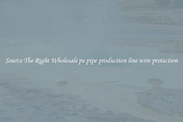 Source The Right Wholesale pe pipe production line wire protection