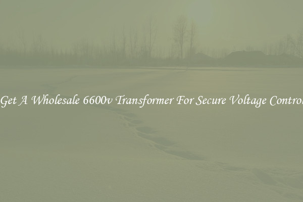 Get A Wholesale 6600v Transformer For Secure Voltage Control