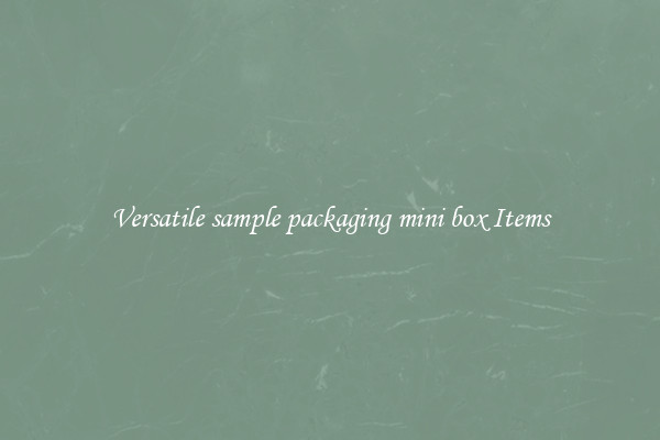 Versatile sample packaging mini box Items