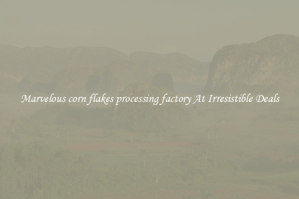 Marvelous corn flakes processing factory At Irresistible Deals