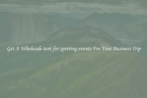 Get A Wholesale tent for sporting events For Your Business Trip